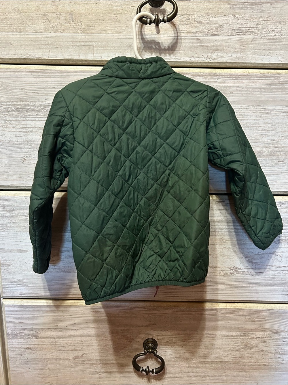 Patagonia Kids Green Quilted Puffer with Pink Lining - Picture 3 of 4